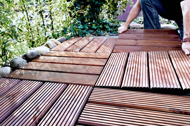 houten trap tuin